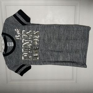 XS Pink Bling/Sequins T-Shirt